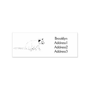 Cute luwak civet cartoon illustration rubber stamp