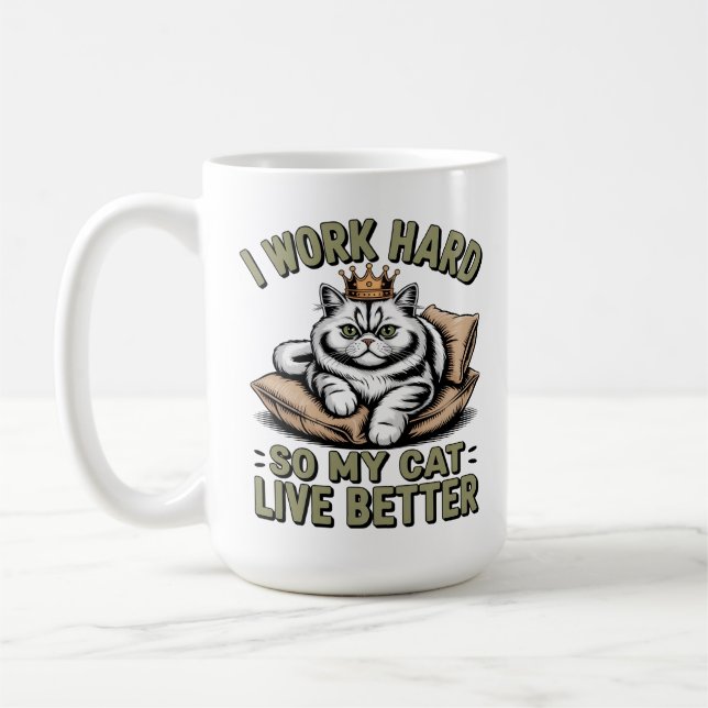 Cute Luxury Cat Mom mug coffe for Women (Left)