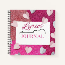 Cute Lyrics Journal for Songwriters & Music Lovers
