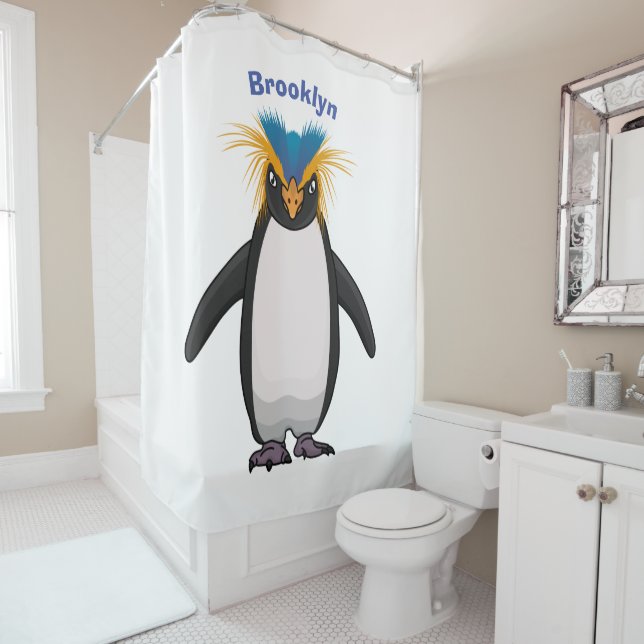 Cute macaroni penguin cartoon illustration (In Situ)