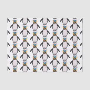 Cute macaroni penguin cartoon illustration tissue paper