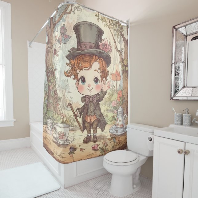 Cute Mad Hatter Whimsical Wonderland Woodland Art (In Situ)