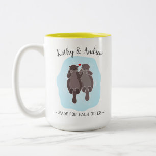 Cute Made for Each Otter Customized Gift Him Her Two-Tone Coffee Mug