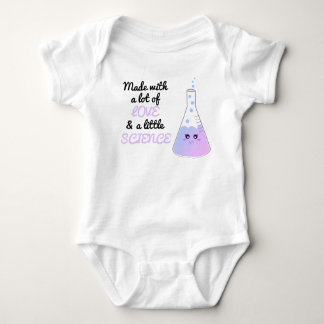 Cute Made With Love And Science Beaker Purple Blue Baby Bodysuit