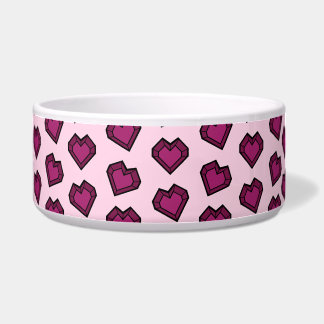 Cute Magenta Dark Pink Crystal Heart Pattern