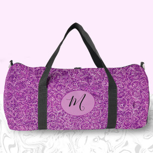 Cute Magenta Pink Chic Travel or Workout large Duffle Bag