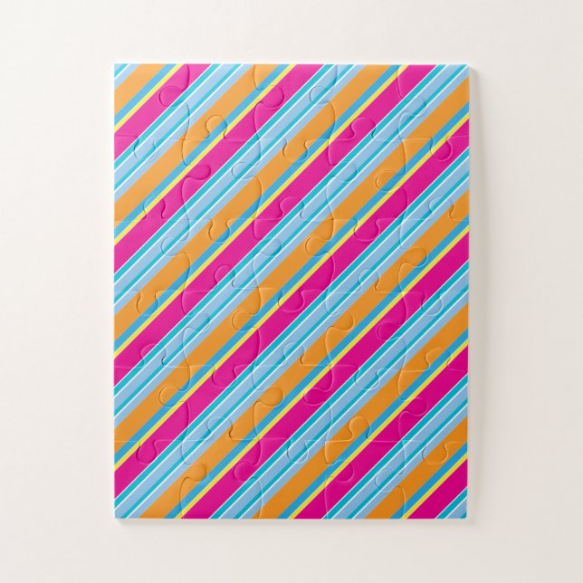 Cute magic colourful stripes jigsaw puzzle (Vertical)