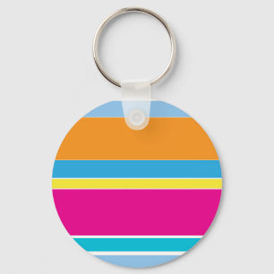 Cute magic colourful stripes keychain