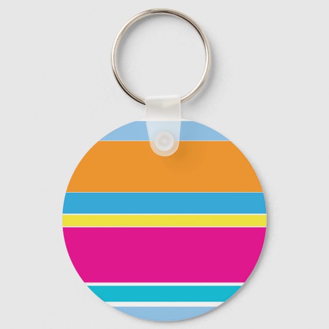 Cute magic colourful stripes keychain (Front)