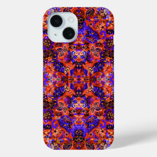 Cute magic floral pattern iPhone 15 case