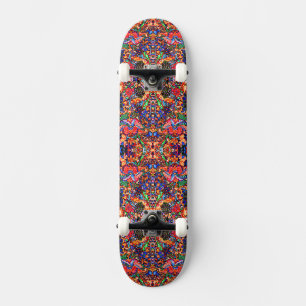 Cute magic floral pattern skateboard