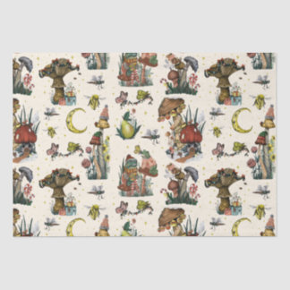 Cute Magic Mushrooms Cottagecore Merry Christmas Tissue Paper