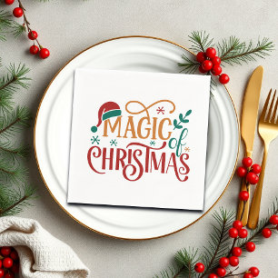 Cute 'Magic of Christmas' Napkin