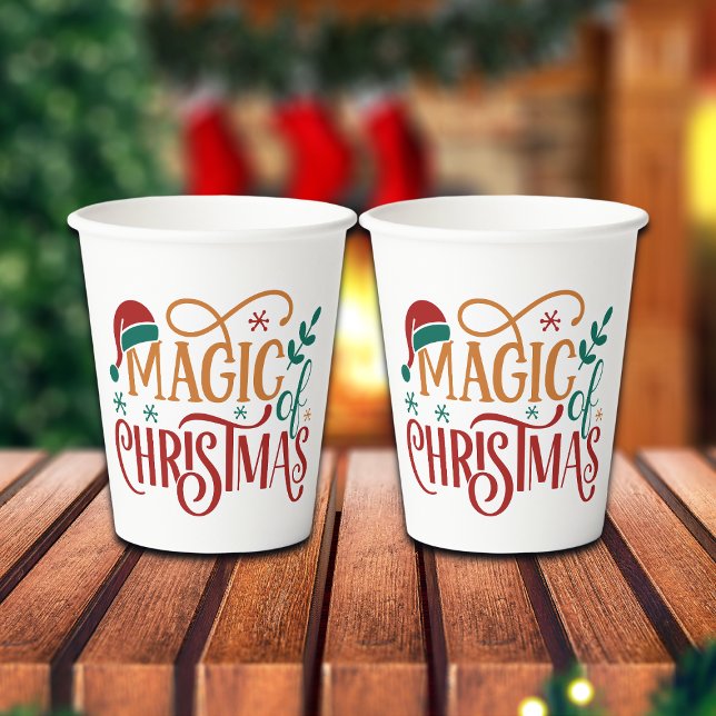 Cute 'Magic of Christmas'  Paper Cups (Creator Uploaded)