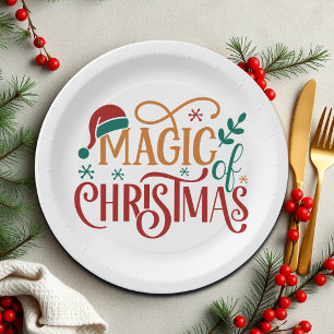Cute 'Magic of Christmas'  Paper Plate