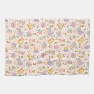 Cute Magic Times Pastel Pink Kitchen Towel