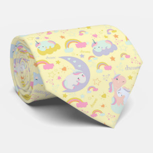 Cute magical dreams unicorn pattern tie