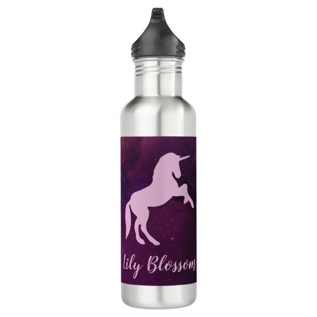 cute magical purple unicorn 710 ml water bottle (Right)