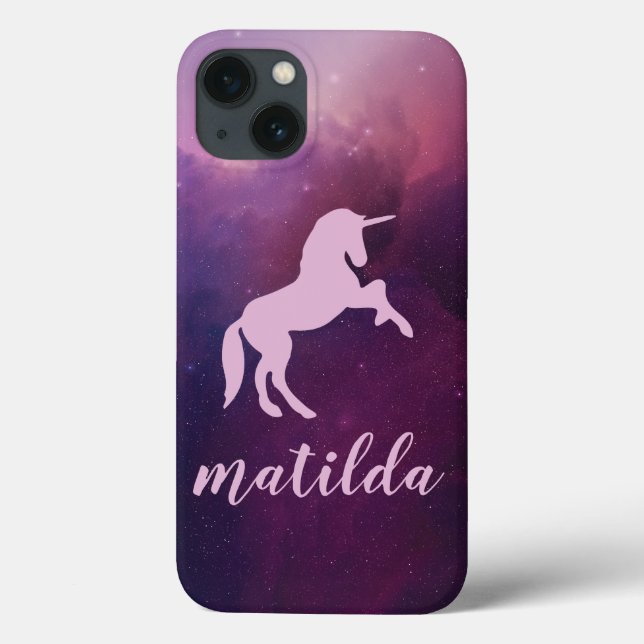 cute magical purple unicorn Case-Mate iPhone case (Back)