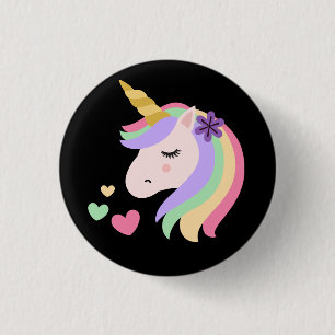 Cute Magical Unicorn 1 Inch Round Button