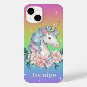 cute Magical unicorn add name Case-Mate iPhone 14 Case