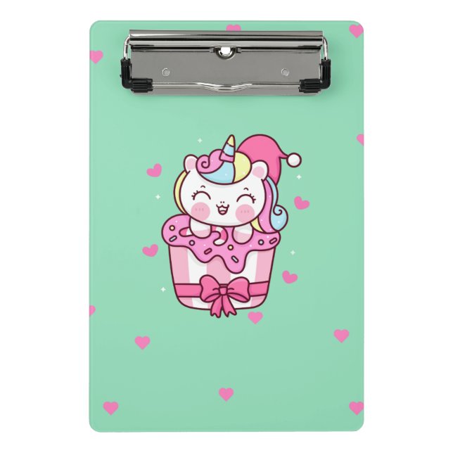 Cute magical unicorn  mini clipboard (Front)