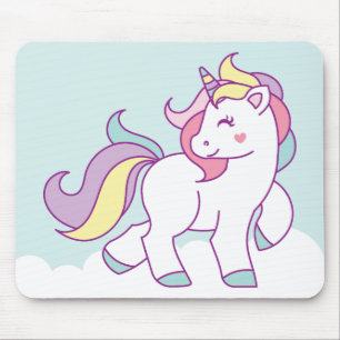 Cute Magical Unicorn Pastel colour Personalized Mouse Pad