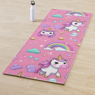 Cute magical unicorn pattern rainbow for her yoga mat