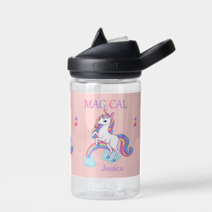 Cute Magical Unicorn Personalized Kids Water Bottle
