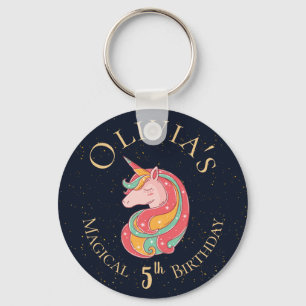 Cute Magical Unicorn Sparkle Birthday Party Favour Keychain