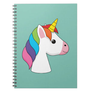 Cute Magical Unicorn with Colorful Hair Notebook