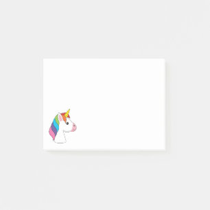 Cute Magical Unicorn with Colorful Hair Post-it Notes