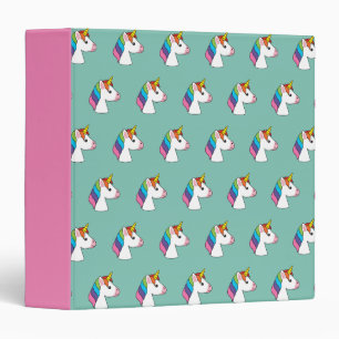 Cute Magical Unicorn with Colourful Hair Binder