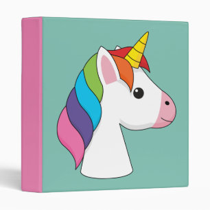 Cute Magical Unicorn with Colourful Hair Binder