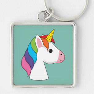 Cute Magical Unicorn with Colourful Hair Keychain