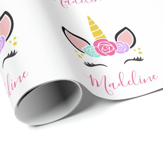 Cute Magical Unicorn Wrapping Paper (Roll Corner)