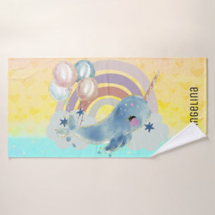 Cute Magique Mer Unicorne Nom personnalisé       