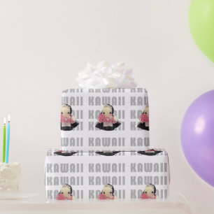 Cute Maid Ghost Pattern Wrapping Paper