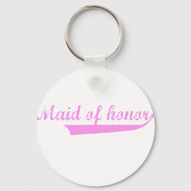cute "Maid of Honour" design Keychain (Front)