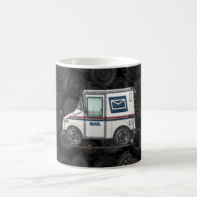 Cute Mail Truck Coffee Mug (Center)