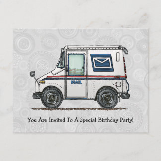 Cute Mail Truck Invitation