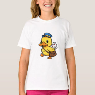 Cute Mailman Duck Delivery Kids T-Shirt