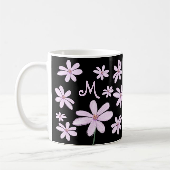 Cute Main Drake Sketchy Pastel Flower Coffee Mug (Gauche)