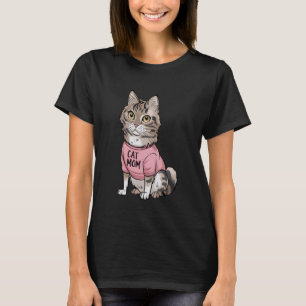Cute Maine Coon Cat Mom Paw lover T-Shirt