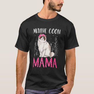 Cute Maine Coon Funny Main Coon Mama Womens Mot T-Shirt