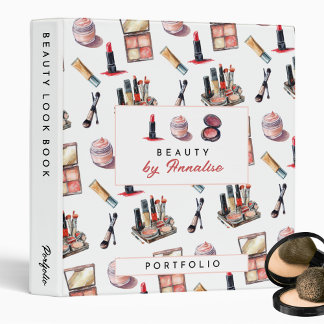 Cute Make Up Artist Portfolio Look Book Client Binder