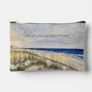 cute make up zipper pouch beach design