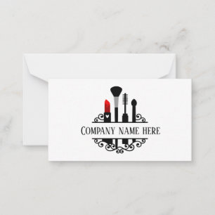 cute makeup artist business card