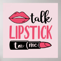 cute makeup artist lipstick word art