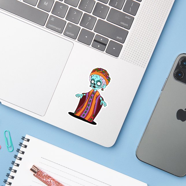Cute Malian Zombie (Laptop w/ iPhone)